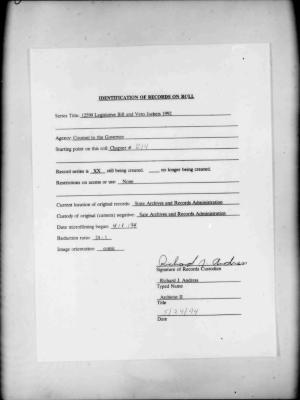 NYS Bill and Veto Jackets: 1992, Chapter 614