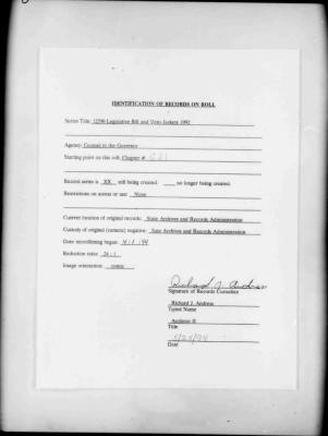 NYS Bill and Veto Jackets: 1992, Chapter 621
