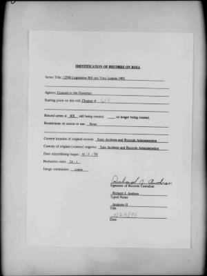 NYS Bill and Veto Jackets: 1992, Chapter 619