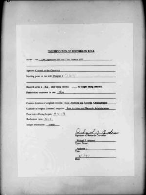 NYS Bill and Veto Jackets: 1992, Chapter 764