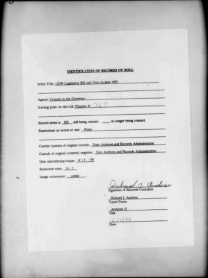 NYS Bill and Veto Jackets: 1992, Chapter 767