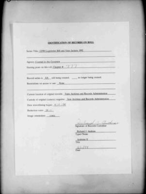 NYS Bill and Veto Jackets: 1992, Chapter 777