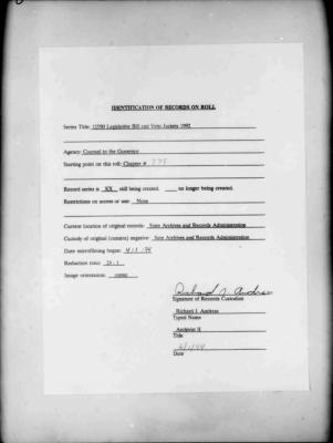 NYS Bill and Veto Jackets: 1992, Chapter 778