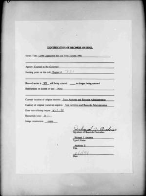 NYS Bill and Veto Jackets: 1992, Chapter 771