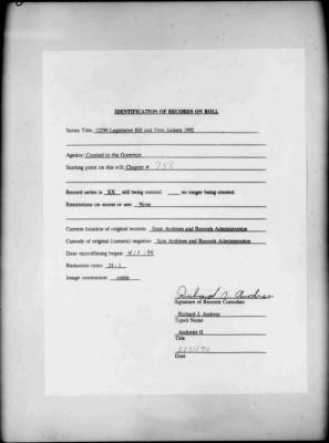 NYS Bill and Veto Jackets: 1992, Chapter 758