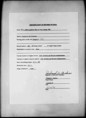 NYS Bill and Veto Jackets: 1992, Chapter 751