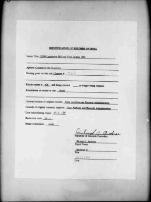 NYS Bill and Veto Jackets: 1992, Chapter 729