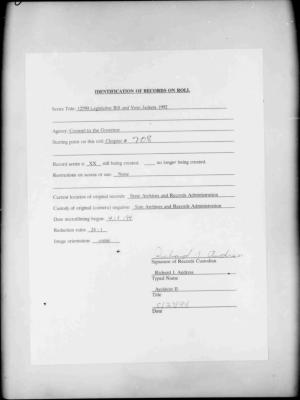 NYS Bill and Veto Jackets: 1992, Chapter 708