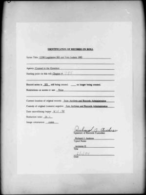 NYS Bill and Veto Jackets: 1992, Chapter 785