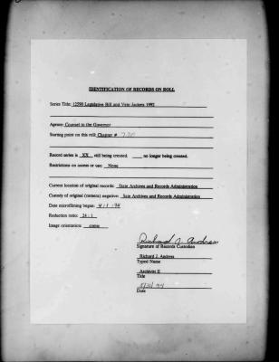 NYS Bill and Veto Jackets: 1992, Chapter 730