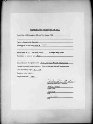 NYS Bill and Veto Jackets: 1992, Chapter 781