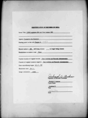 NYS Bill and Veto Jackets: 1992, Chapter 793