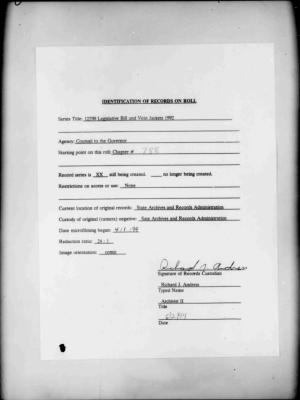 NYS Bill and Veto Jackets: 1992, Chapter 788
