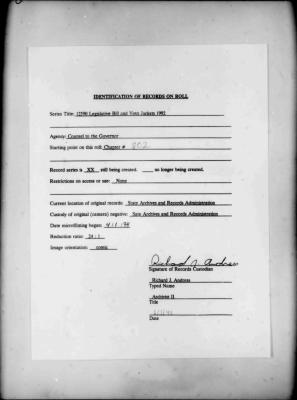 NYS Bill and Veto Jackets: 1992, Chapter 802