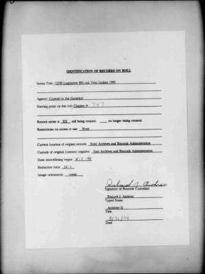 NYS Bill and Veto Jackets: 1992, Chapter 747