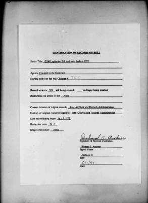 NYS Bill and Veto Jackets: 1992, Chapter 765