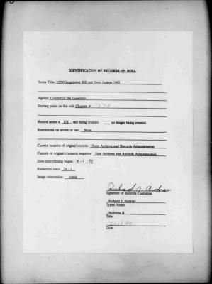 NYS Bill and Veto Jackets: 1992, Chapter 775