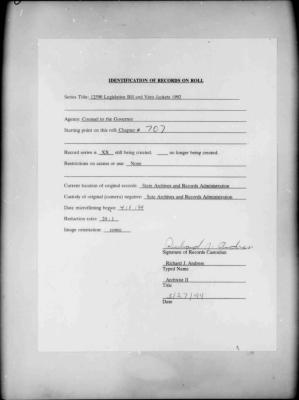 NYS Bill and Veto Jackets: 1992, Chapter 707
