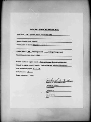NYS Bill and Veto Jackets: 1992, Chapter 749