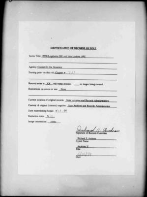 NYS Bill and Veto Jackets: 1992, Chapter 731