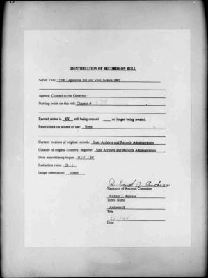 NYS Bill and Veto Jackets: 1992, Chapter 779