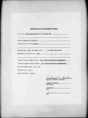 NYS Bill and Veto Jackets: 1992, Chapter 727