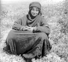 Syria.  A Bedouin Maiden Sitting on the Ground