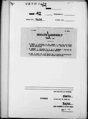 NYS Bill and Veto Jackets: 1992, Veto 42