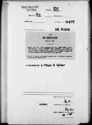 NYS Bill and Veto Jackets: 1992, Chapter 815