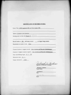 NYS Bill and Veto Jackets: 1992, Chapter 850