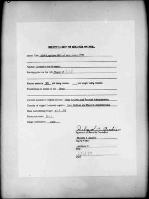 NYS Bill and Veto Jackets: 1992, Chapter 838