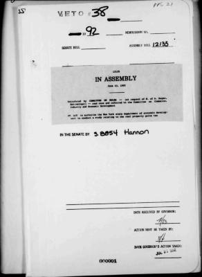 NYS Bill and Veto Jackets: 1992, Veto 38