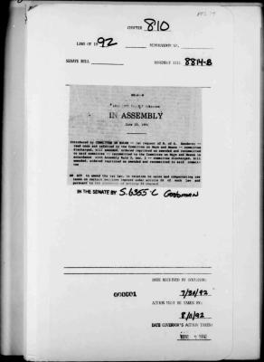 NYS Bill and Veto Jackets: 1992, Chapter 810
