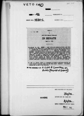 NYS Bill and Veto Jackets: 1992, Veto 40