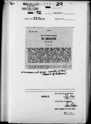 NYS Bill and Veto Jackets: 1992, Veto 29