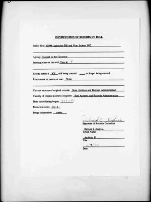 NYS Bill and Veto Jackets: 1992, Veto 8