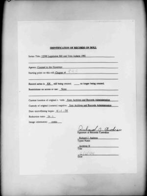 NYS Bill and Veto Jackets: 1992, Chapter 845