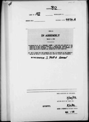 NYS Bill and Veto Jackets: 1992, Chapter 812