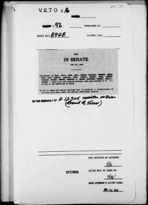 NYS Bill and Veto Jackets: 1992, Veto 16