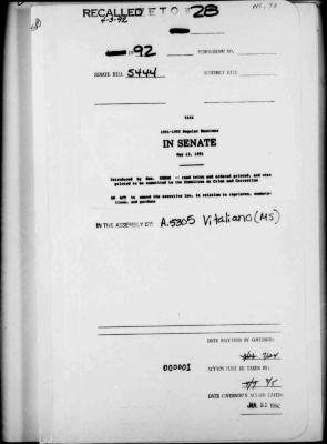 NYS Bill and Veto Jackets: 1992, Veto 28
