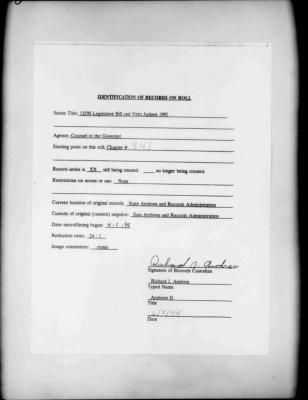 NYS Bill and Veto Jackets: 1992, Chapter 843