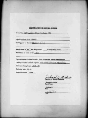 NYS Bill and Veto Jackets: 1992, Chapter 825