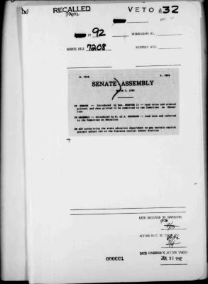 NYS Bill and Veto Jackets: 1992, Veto 32