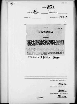 NYS Bill and Veto Jackets: 1992, Chapter 820