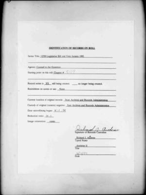 NYS Bill and Veto Jackets: 1992, Chapter 849