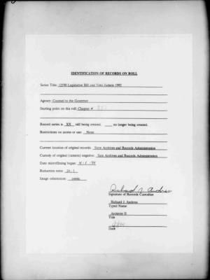 NYS Bill and Veto Jackets: 1992, Chapter 851