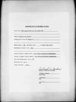 NYS Bill and Veto Jackets: 1992, Chapter 852