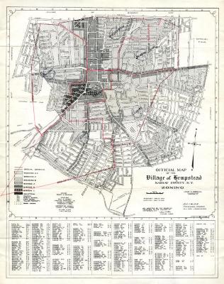 Elementary shool zone map for the village of Hempstead