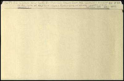 "Women New York" Volume 1, Number 5 and 6 and Volume 2, Number 2