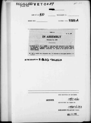 NYS Bill and Veto Jackets: 1992, Veto 57